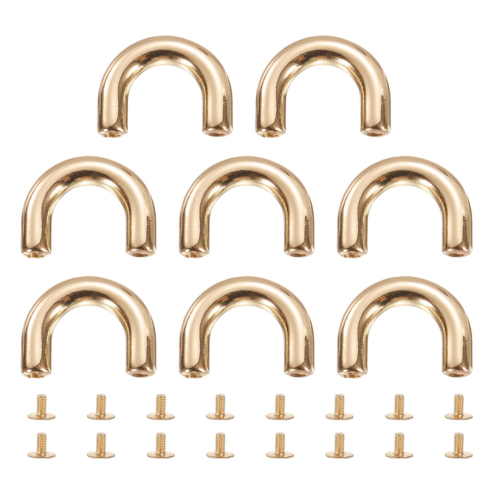 8Pcs Arch Bridge D-Ring Buckles Chain Strap Connector (Light Gold, 0.9"x 0.2")