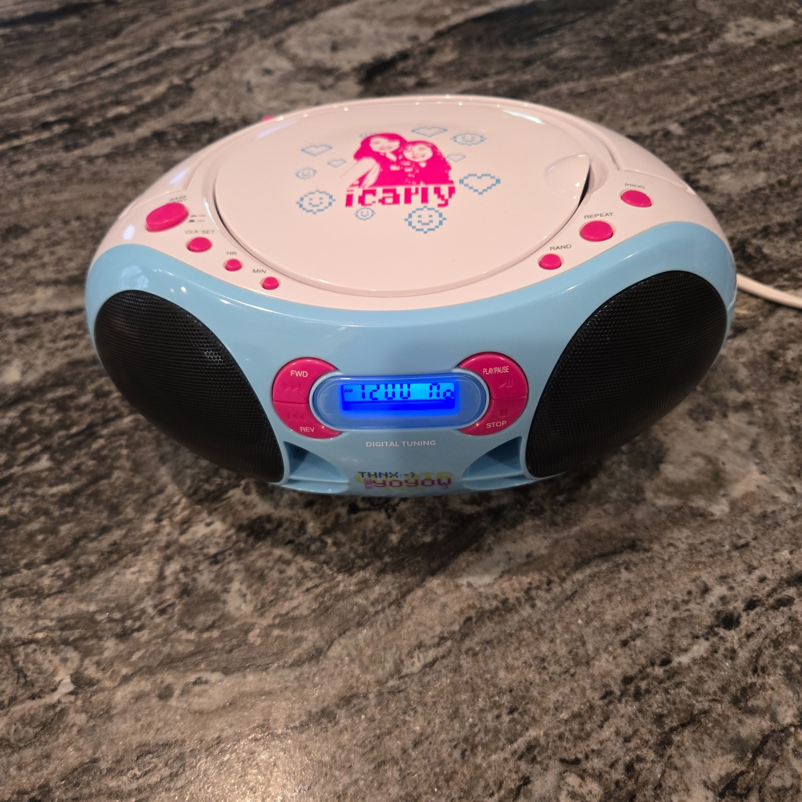 NPower Nickelodeon iCarly Portable CD Boombox AM/FM Radio, Working Cond. *READ*