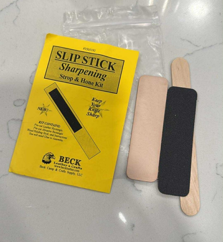 BSA Slip Stick Sharpening Strop & Honing Kit 350193 Wood Carving Merit Badge