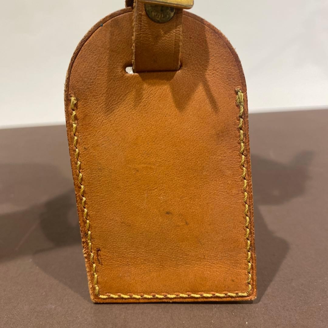 Louis Vuitton Luggage Name Tag & Poignée Set Vachetta Leather Vintage Japan