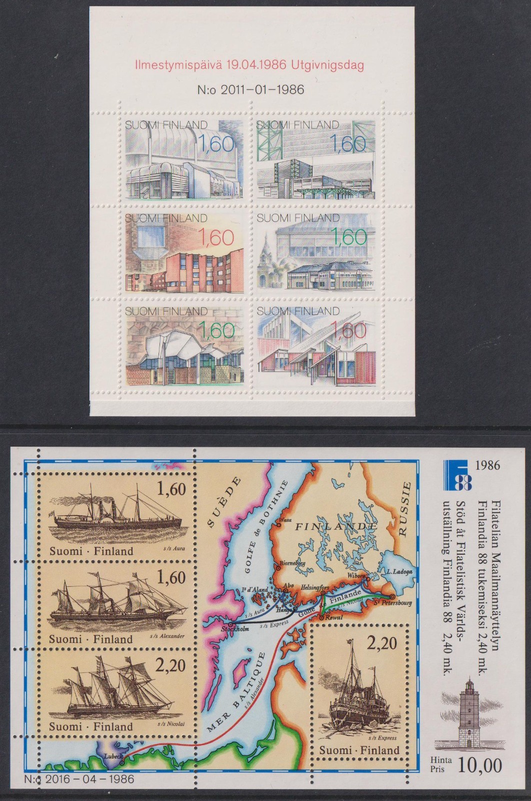 Finland Official Complete Full Year Set Folder Mint MNH Stamps and Sheets 1986