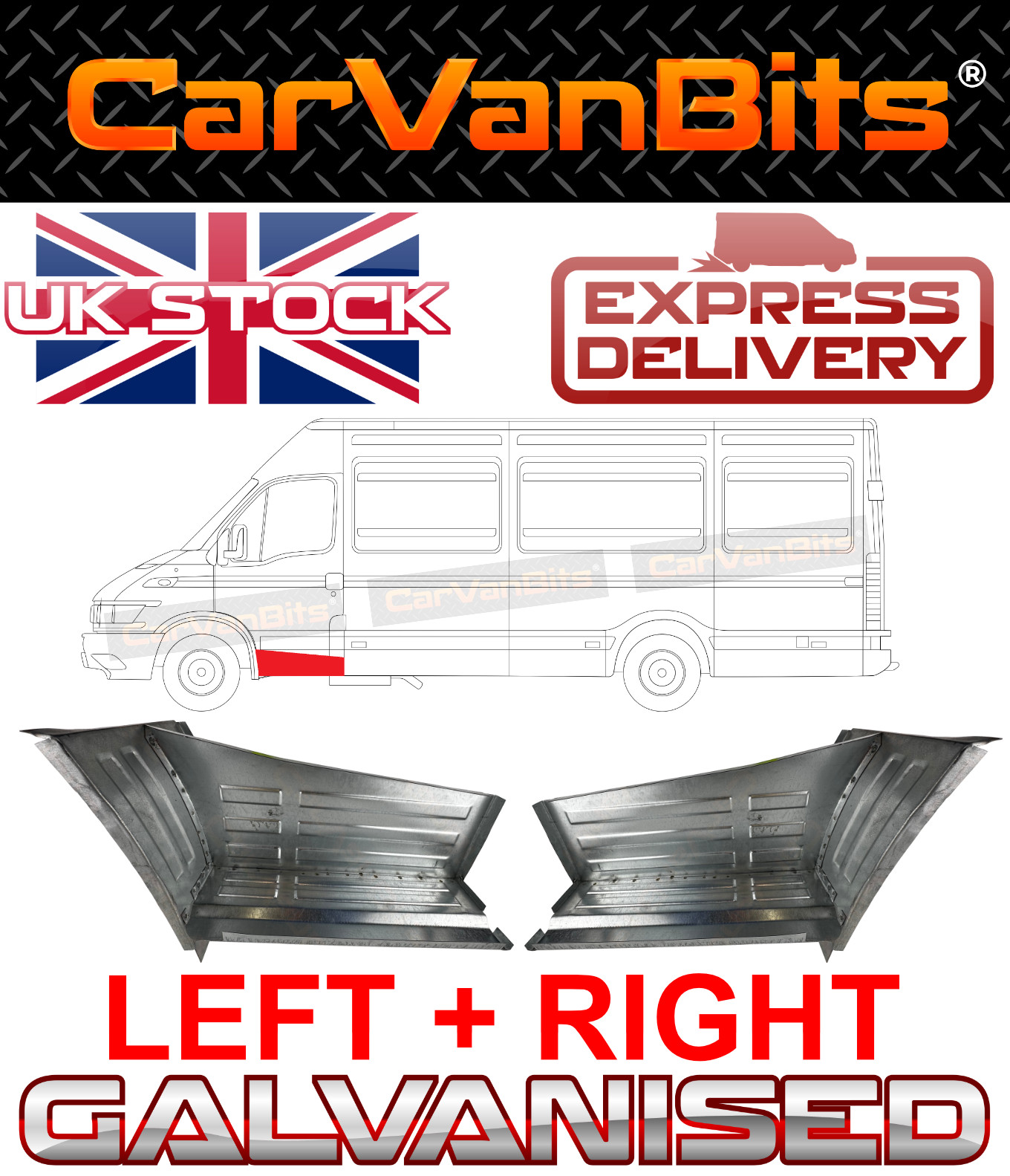 FOR IVECO DAILY 1999-2006 FRONT DOORSTEP SILL REPAIR BODY RUST STEP PANEL PAIR