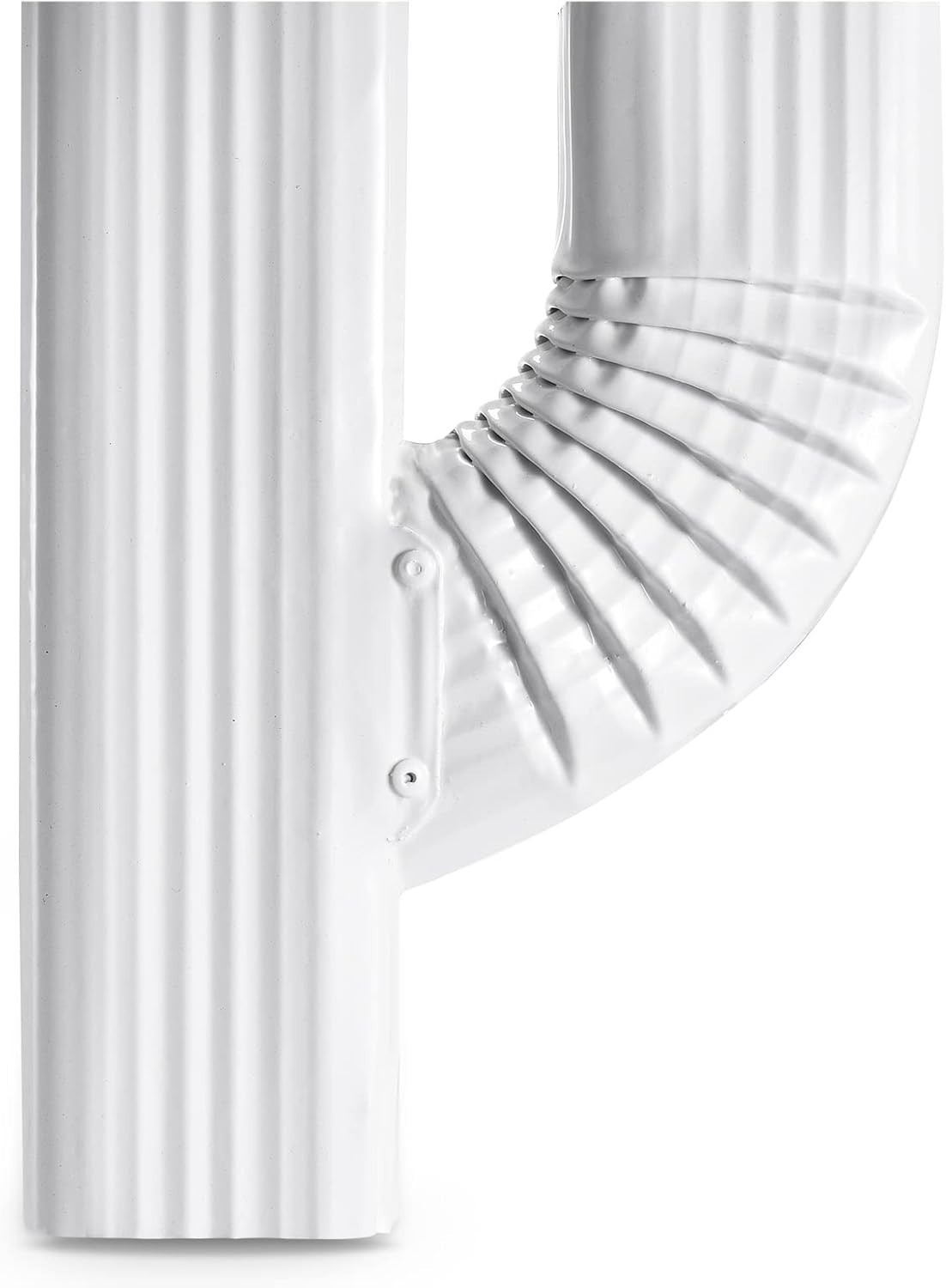 Downspout Gutter Y Connector 2x3 Upright High Gloss White