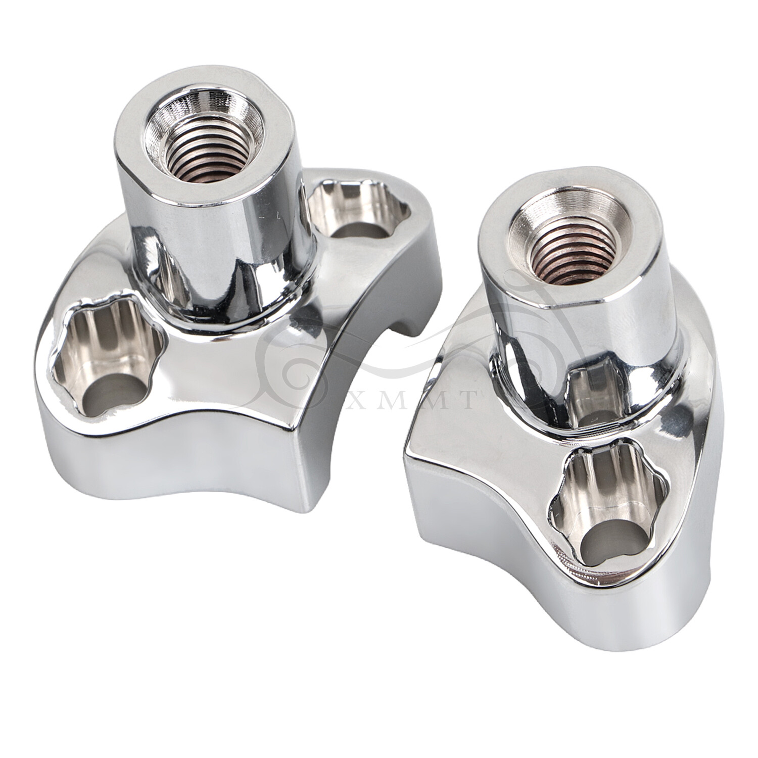 Chrome 2" Handlebar Risers Bottom For Harley Dyna Street bob Softail Sportster