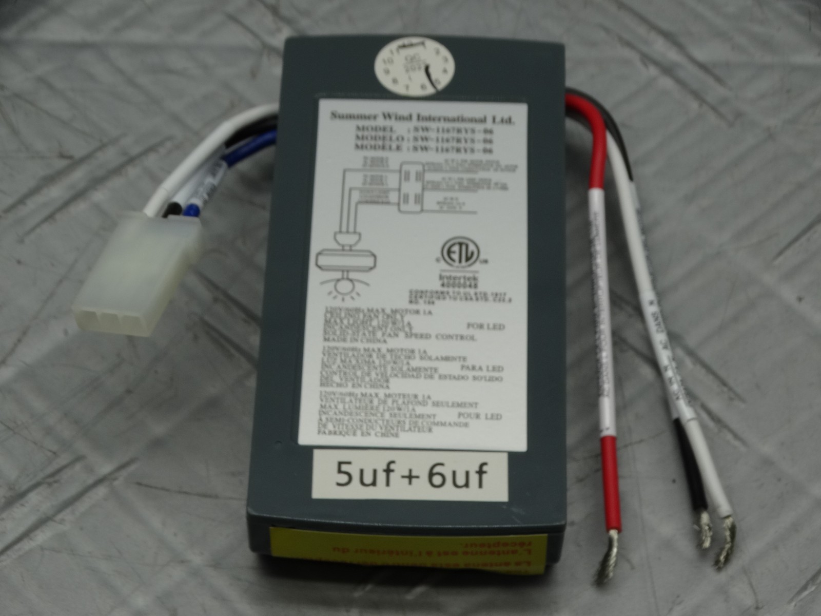 Transmitter/Receiver for Home Decorators Merwry 52in LED Ceiling Fan 1009155478