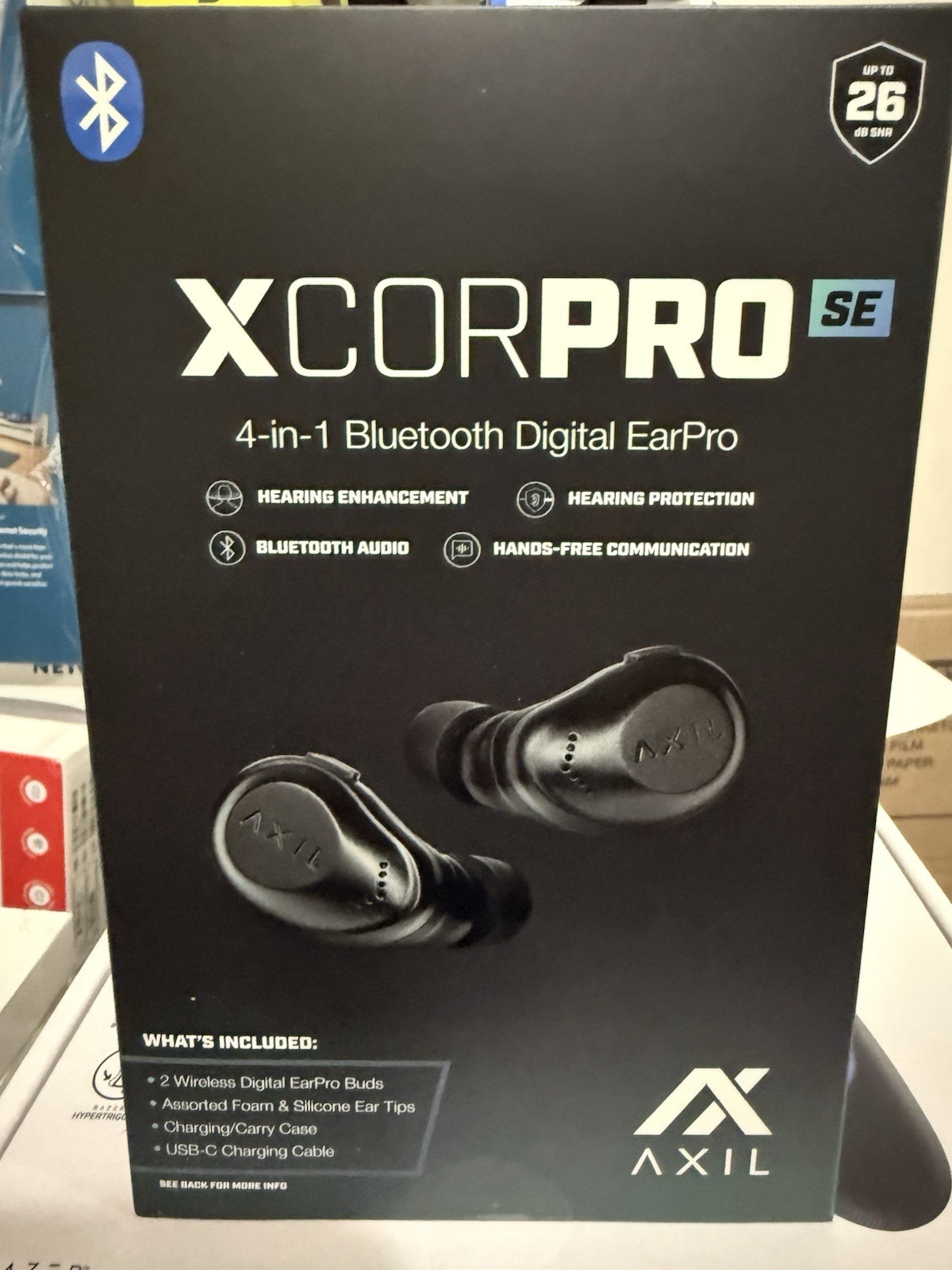 Axil XCORPRO SE Bluetooth Hearing Protection & Enhancement, NRR 23dB