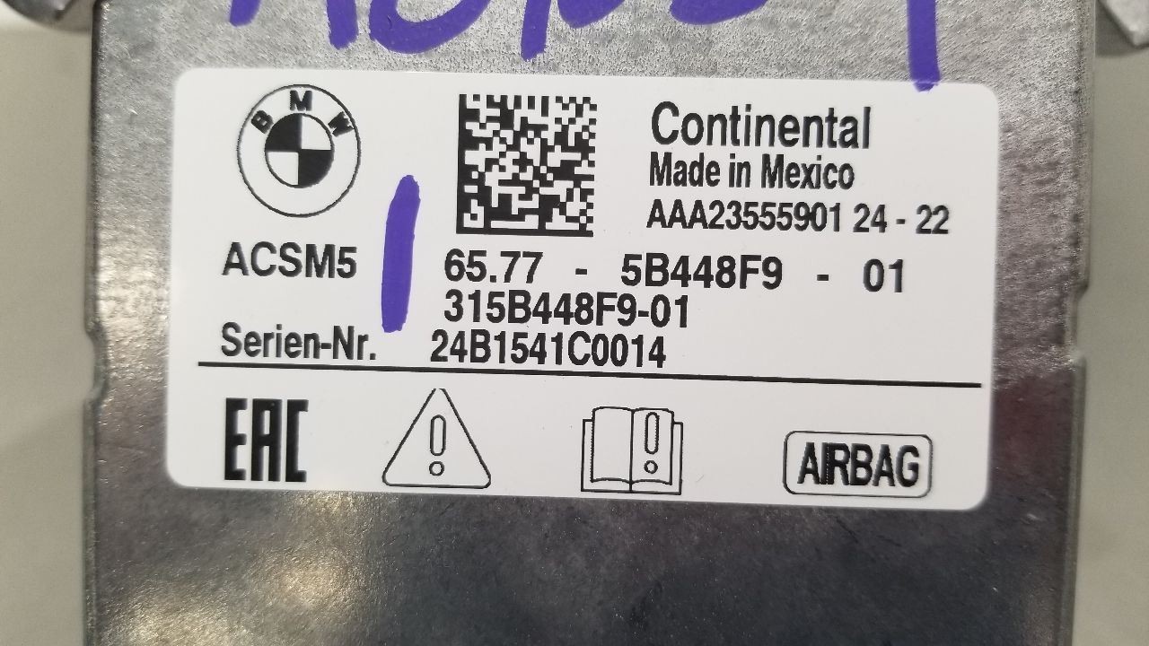 24 BMW M2 G87 COUPE SRS CONTROL MODULE 65775B448F9