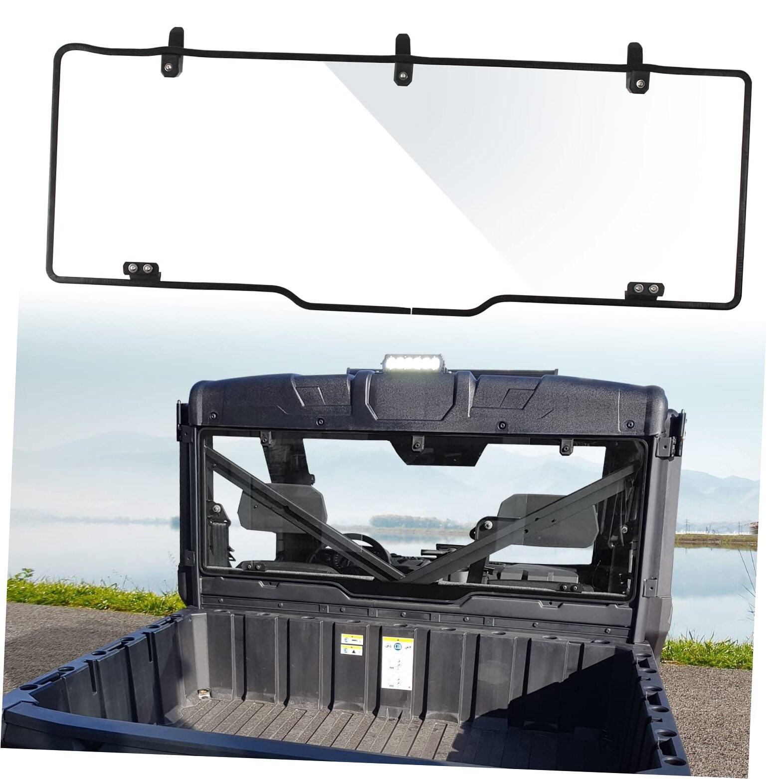 Rear Windshield Compatible With Polaris Ranger XP 1000 / Crew 1000 / 900 clear