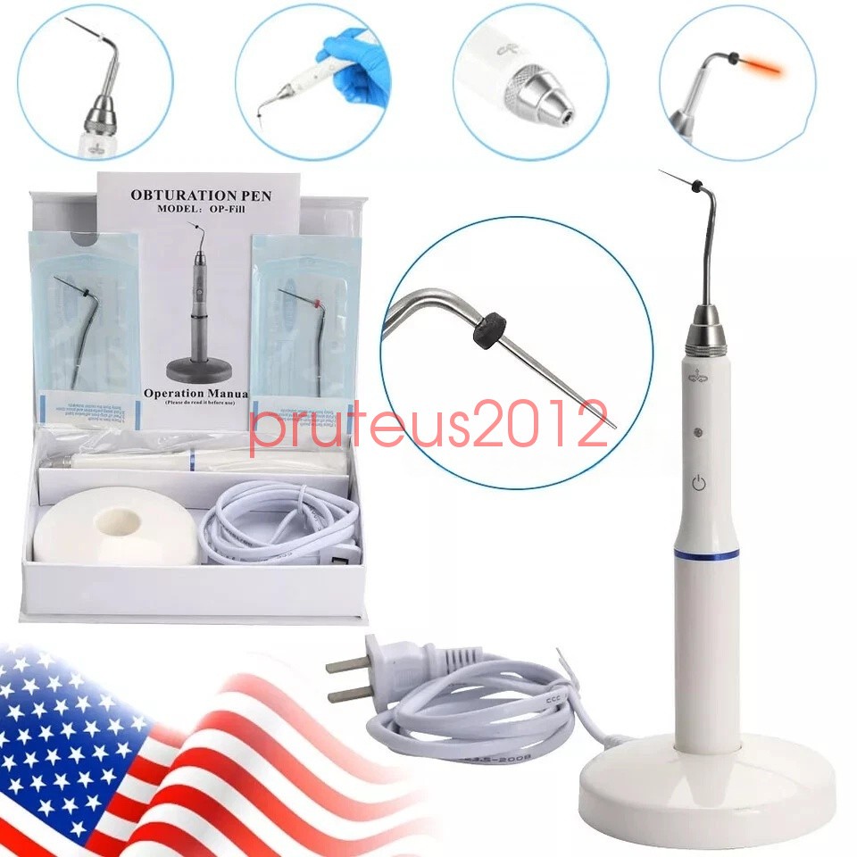 Cordless Dental Endo Gutta Percha Obturation System Heated Pen+Heated Tips