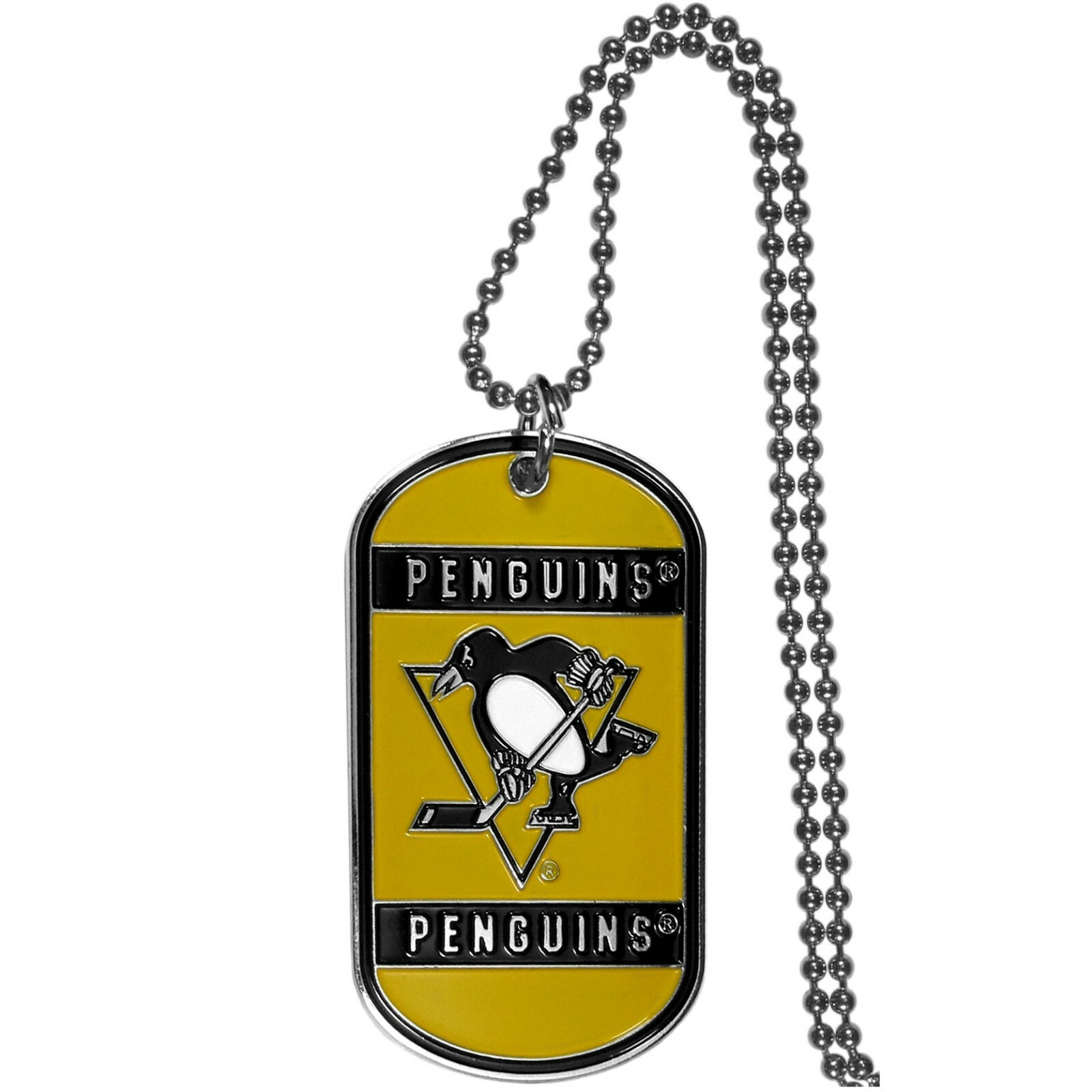 Pittsburgh Penguins NHL metal dog tag necklace