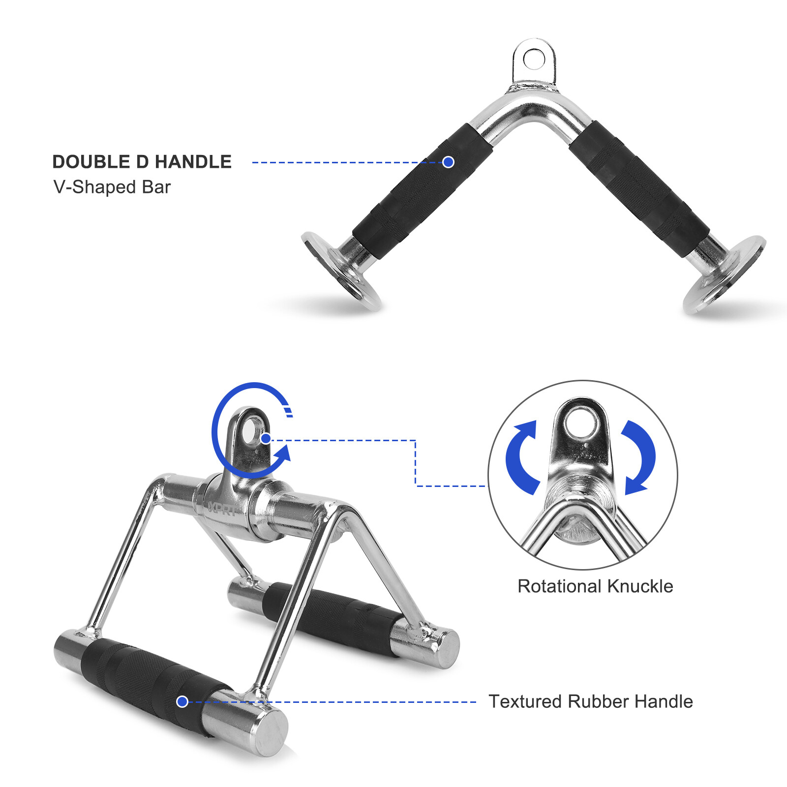 XPRT Fitness Tricep Press Down Cable Attachment Pull Down Accessories