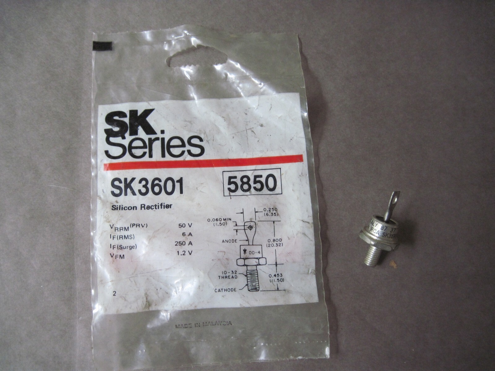 Lot of 2 Silcon Rectifiers SK3601 5850 & SK3698