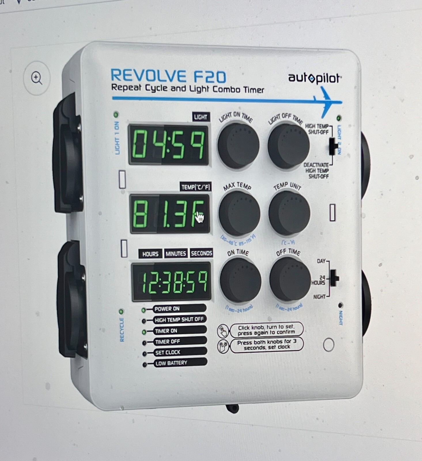 Autopilot REVOLVE F20 Repeat Cycle and Light Combo Timer (Brand New)