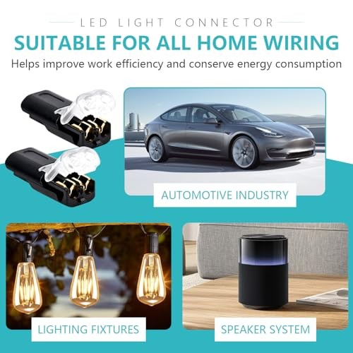 20PCS Low Voltage Wire Connector,Double Wire Plug in Connector with 20 Pcs