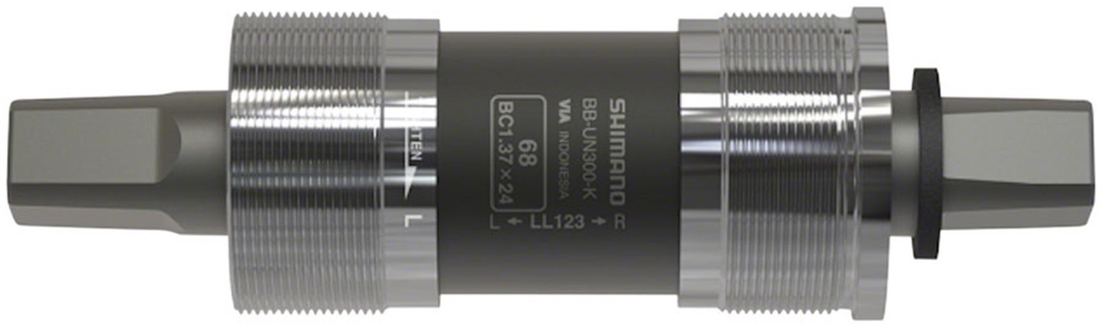 Shimano BB-UN300-K Bottom Bracket - English, 68 x 127.5mm Spindle, Square Taper