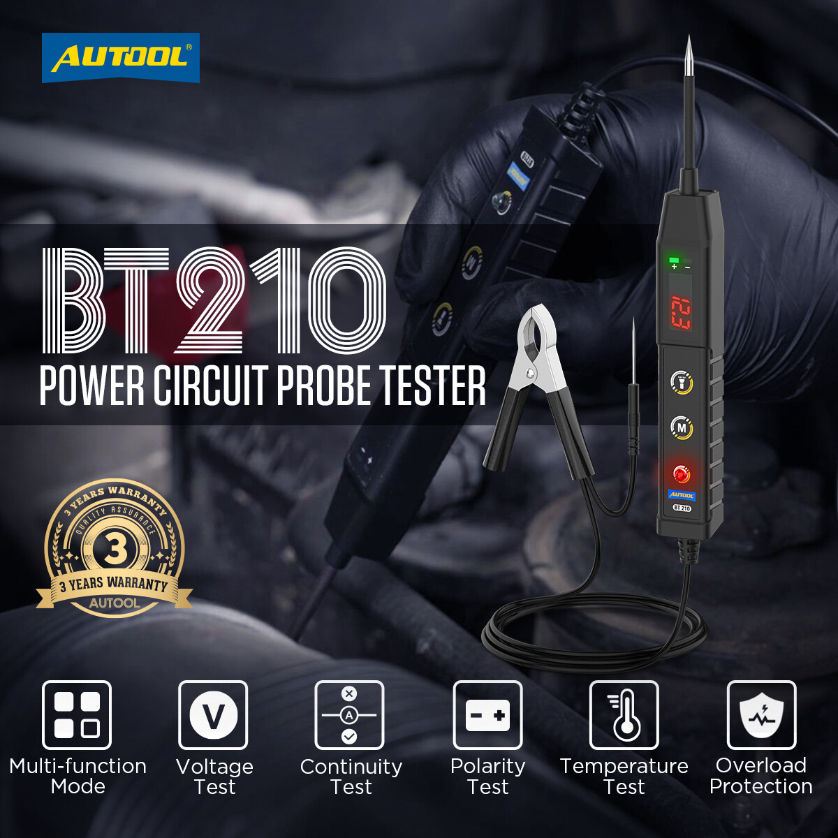 Automotive Electrical Circuit Tester 9-30V AC DC Voltage System Probe Tool Kit