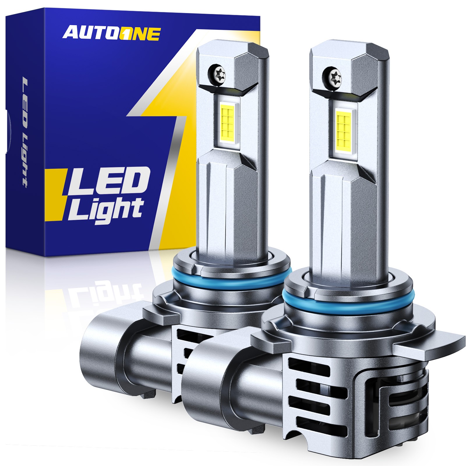 9012 HIR2 10000K LED Headlight Bulbs Kit High Low Beam Super Bright Combo White