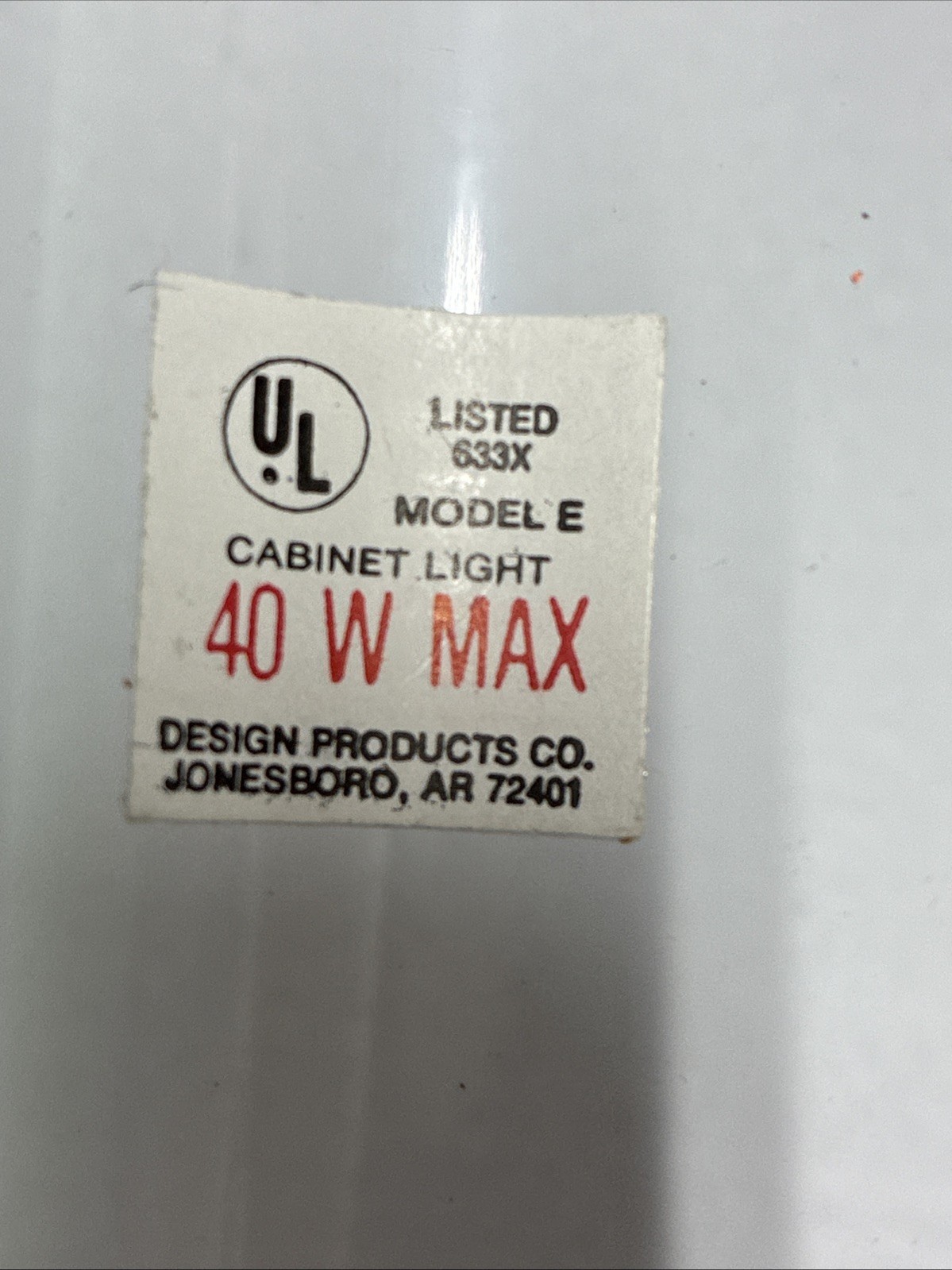 Vintage Cabinet 40w Max Double Light TESTED WORKS 9" Model E