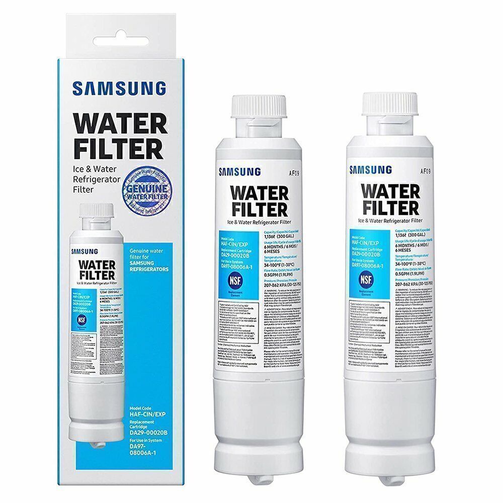 New 2 PACK Genuine Samsung DA29-00020B HAF-CIN/EXP Refrigerator Water Filter US