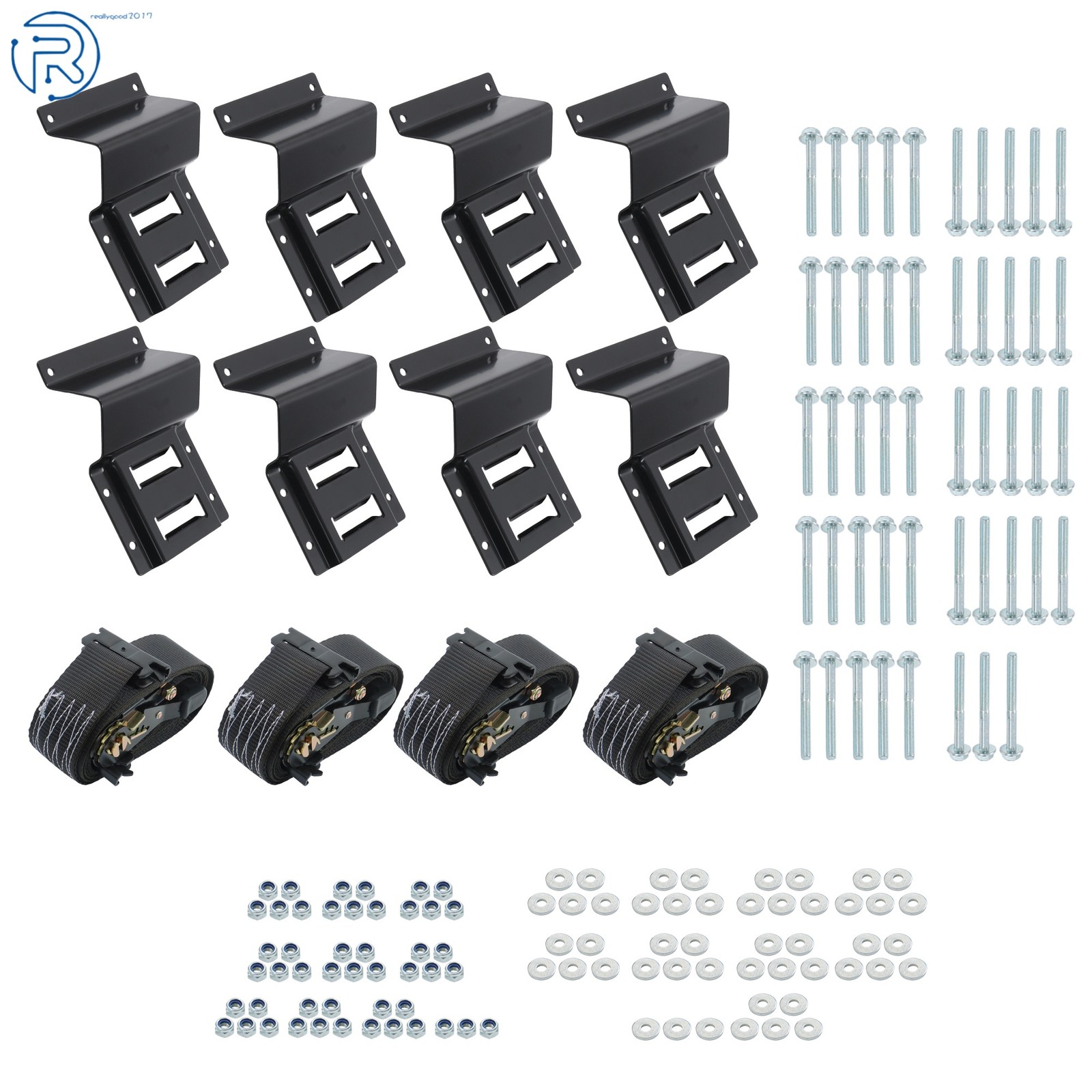 2 Pack E Track System Secure Cargo Durable For Trucks Vans 9' Ratchet Strap