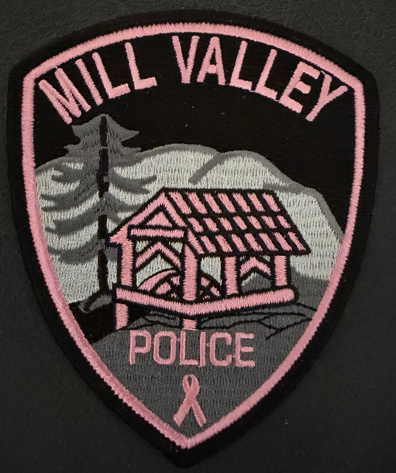 California Pink Police Patch. Mill Valley