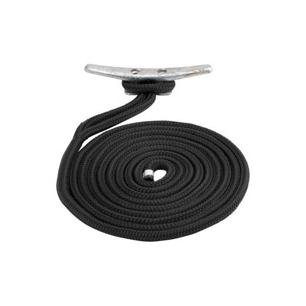 Sea Dog Marine Boat Double Braid Dock Line 3/8in x 10ft Black