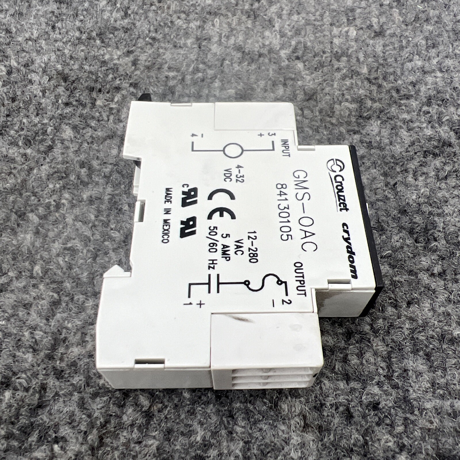 Crouzet GMS-OAC Relay Module 4-32VDC Input, 12-280VAC Output, 5A, Display LED