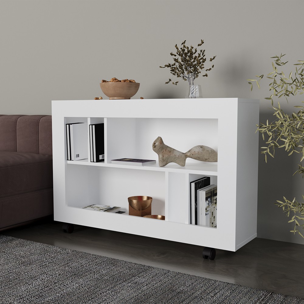 Norwood Table Cart, Living room, White