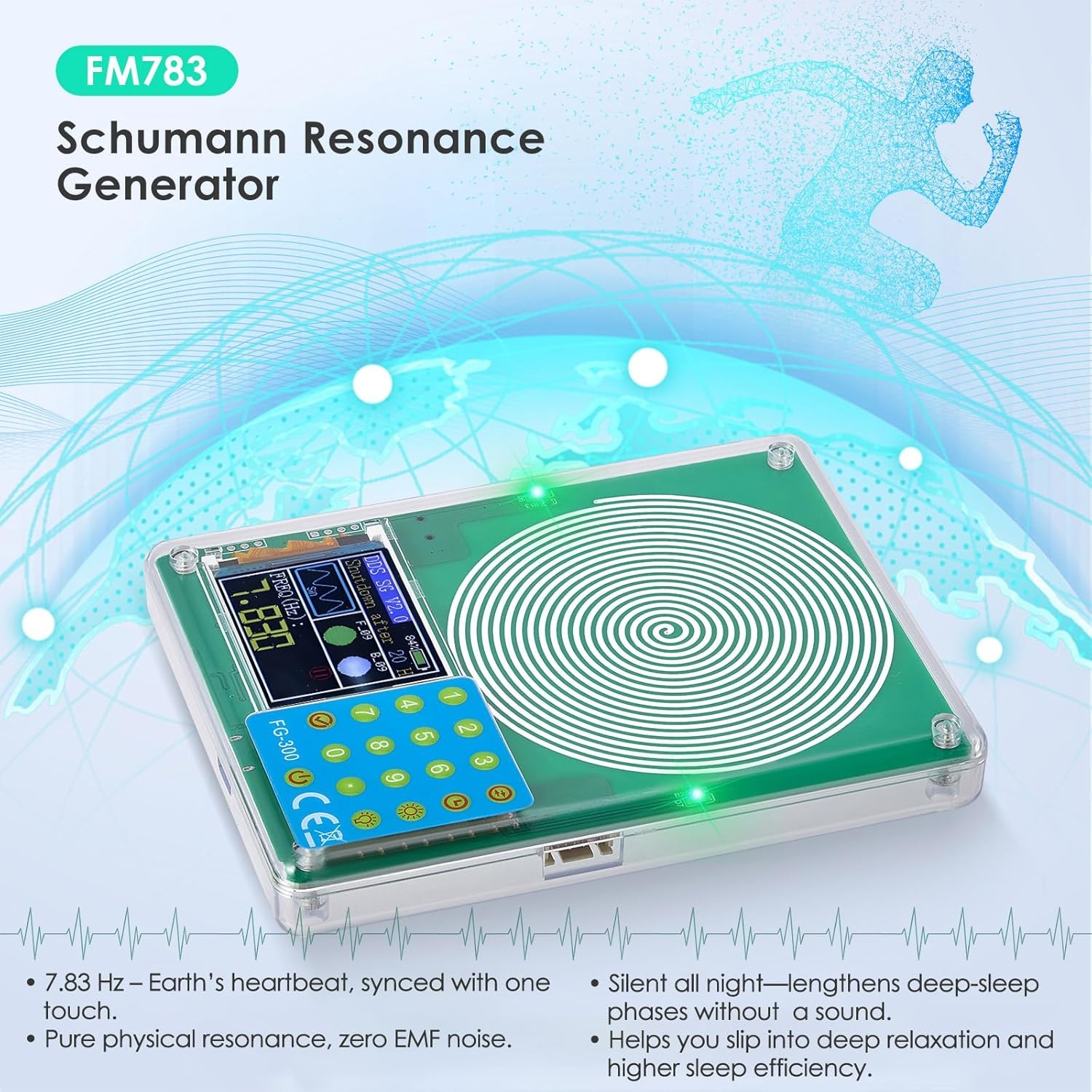 7.83Hz Schumann Resonance Generator Battery Powered, Frequency Generator for Hea