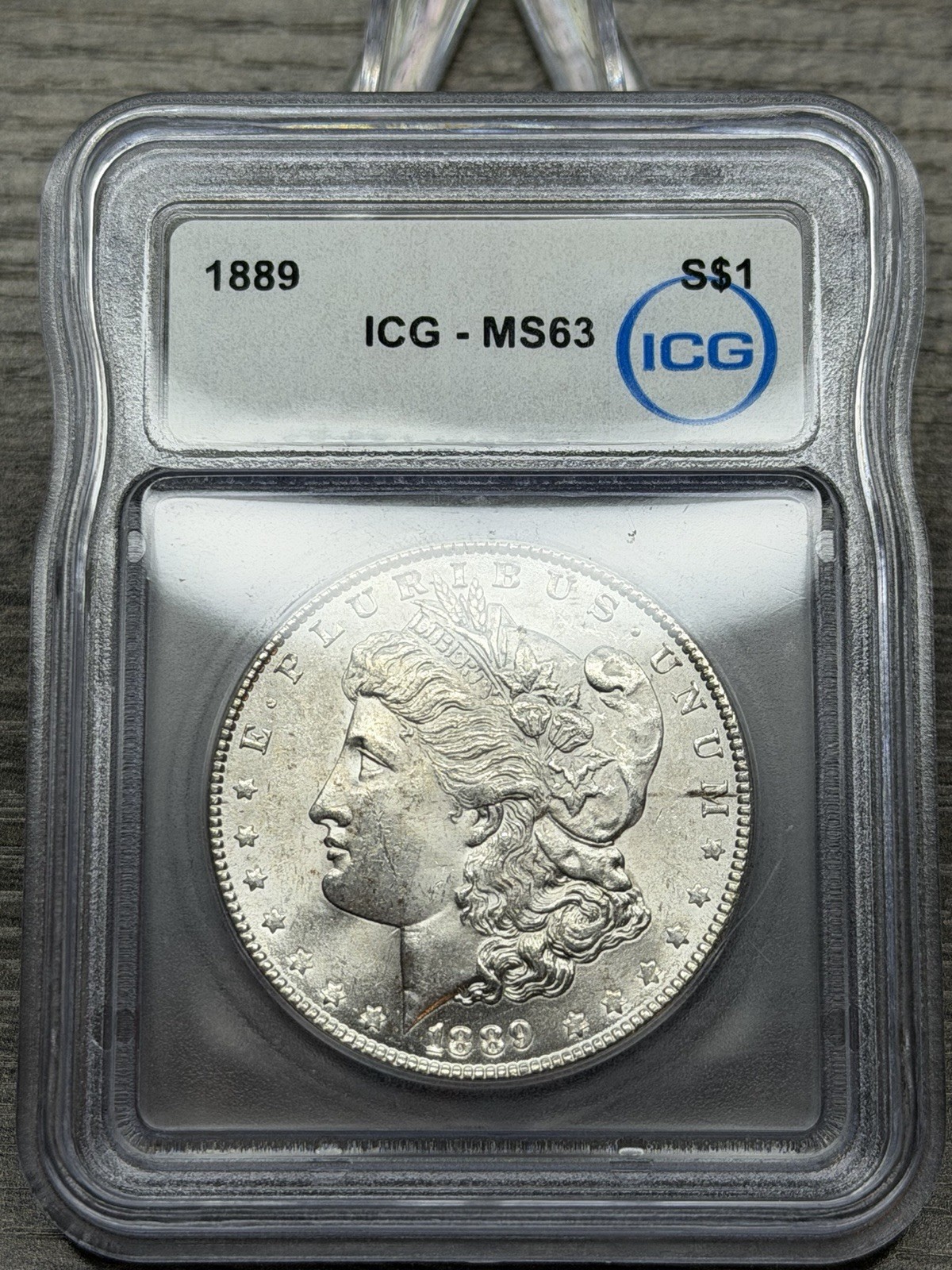 1889 MS63 Morgan Silver Dollar ICG Holder