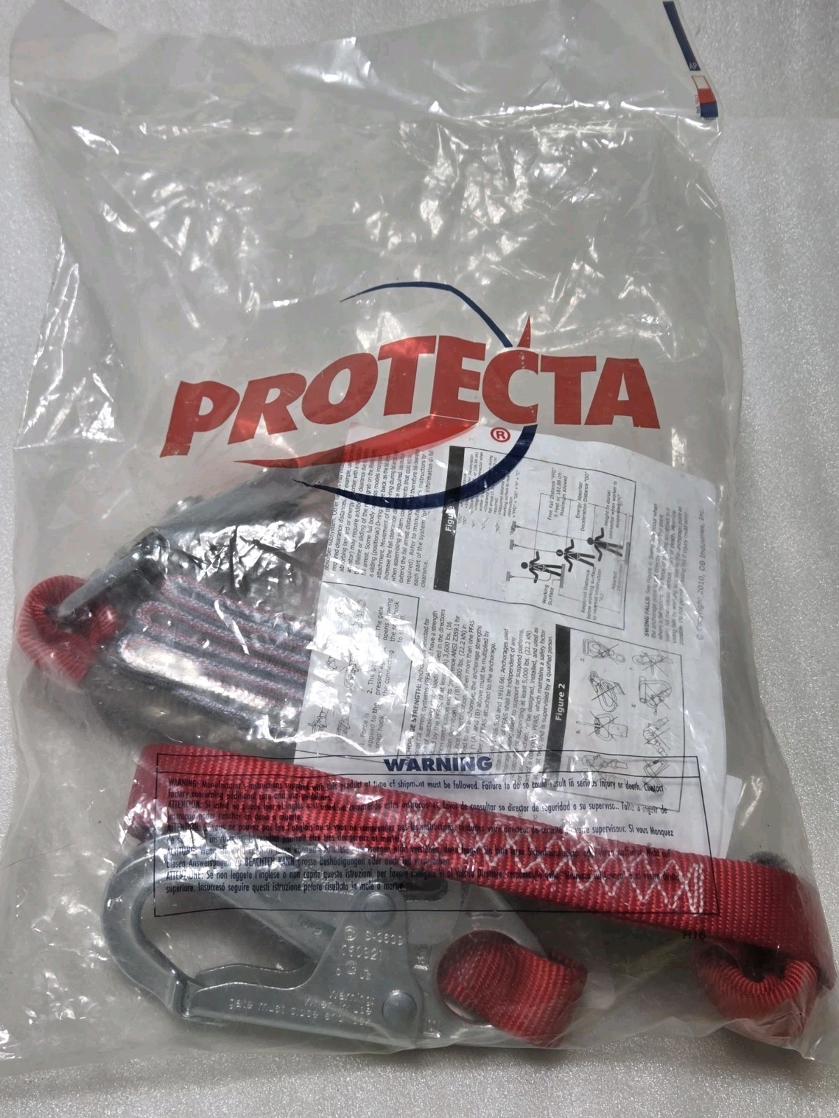 3M Protecta PRO Pack 1341002  6' Shock Absorbing Lanyard, with Snap Hooks N£W
