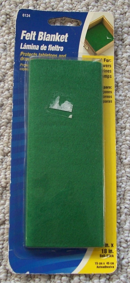 Waxman Softtouch Felt Blanket 6” X 18” Self Stick  6124