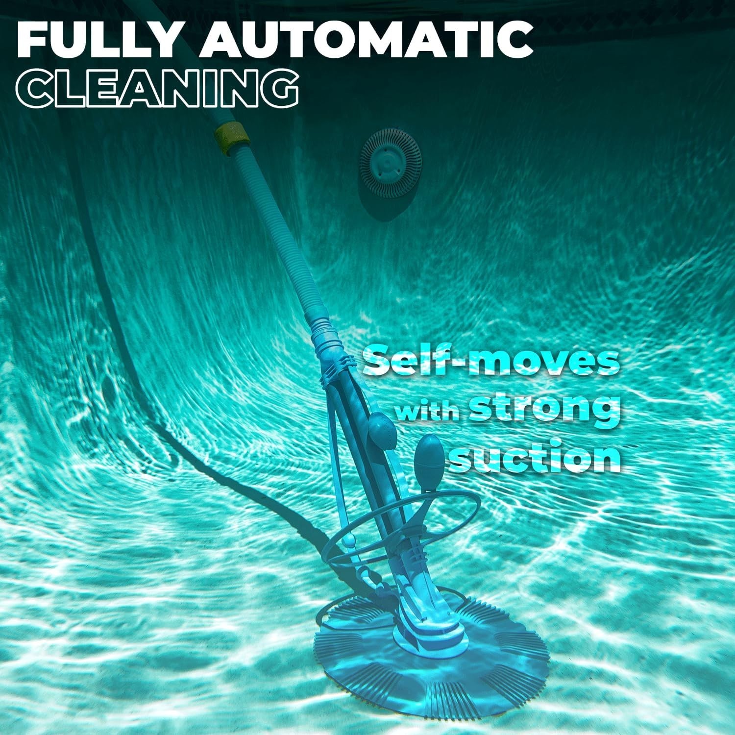 Automatic Suction-Side Pool Vacuum Cleaner, Wall-Climbing for Inground Pools