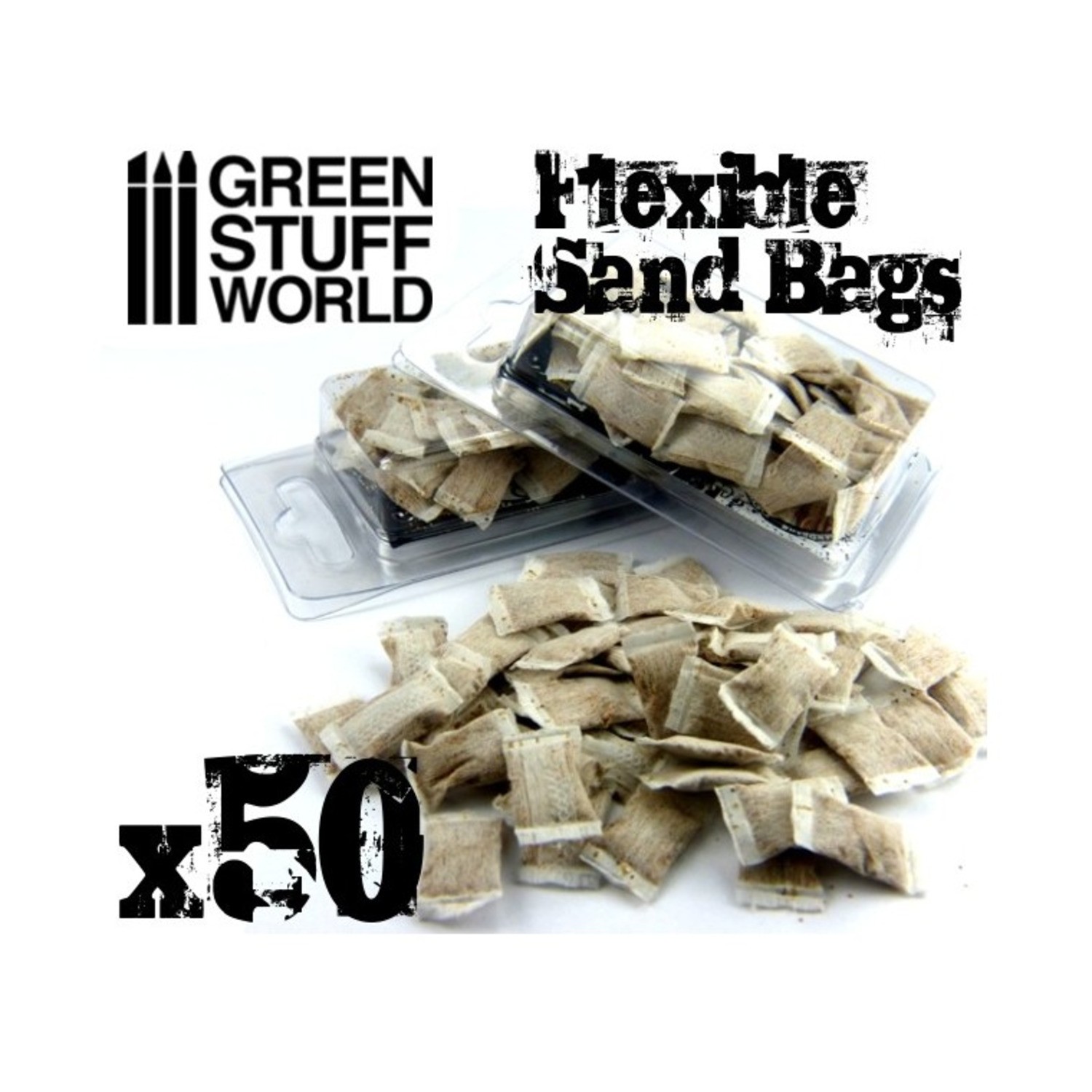 Green Stuff World Terrain Sand Bags (50) Pack New
