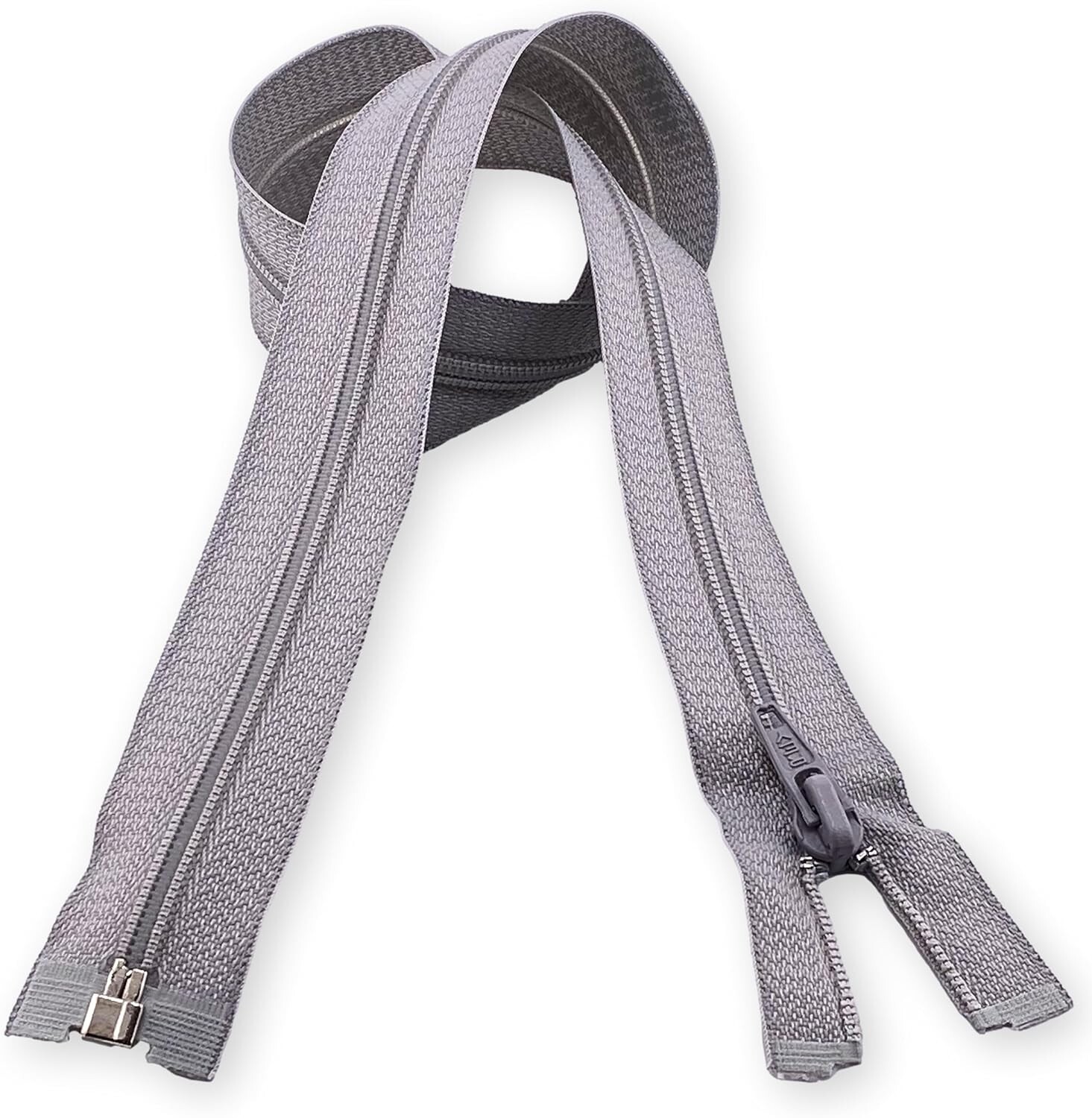 Rey SP60-804 Nylon Zippers (Pack of 25), Grey Heather Color (804), 23.62" Long