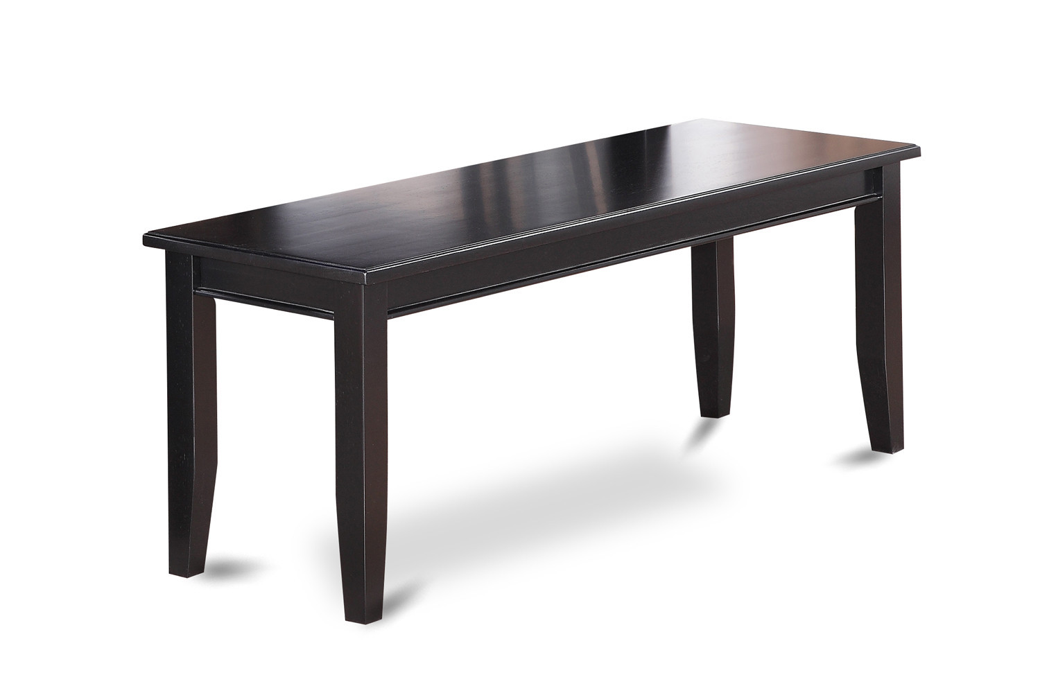 Solid wood Dudley kitchen dining bench in black 52x16 from East West Furniture