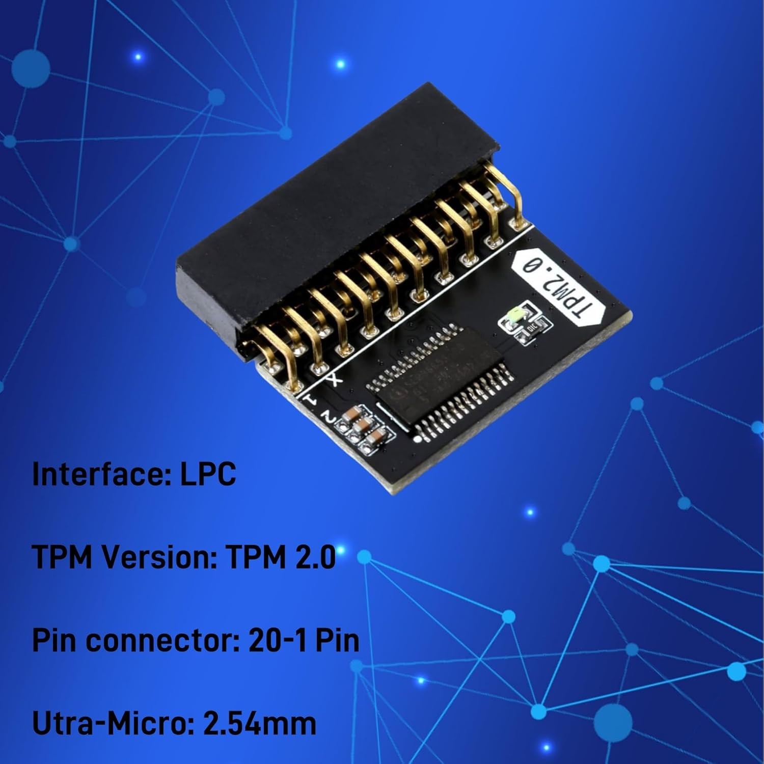 TPM 2.0 Module with 20-1 Pin, TPM 2.0 Encryption Security Module for ASUS Mot...