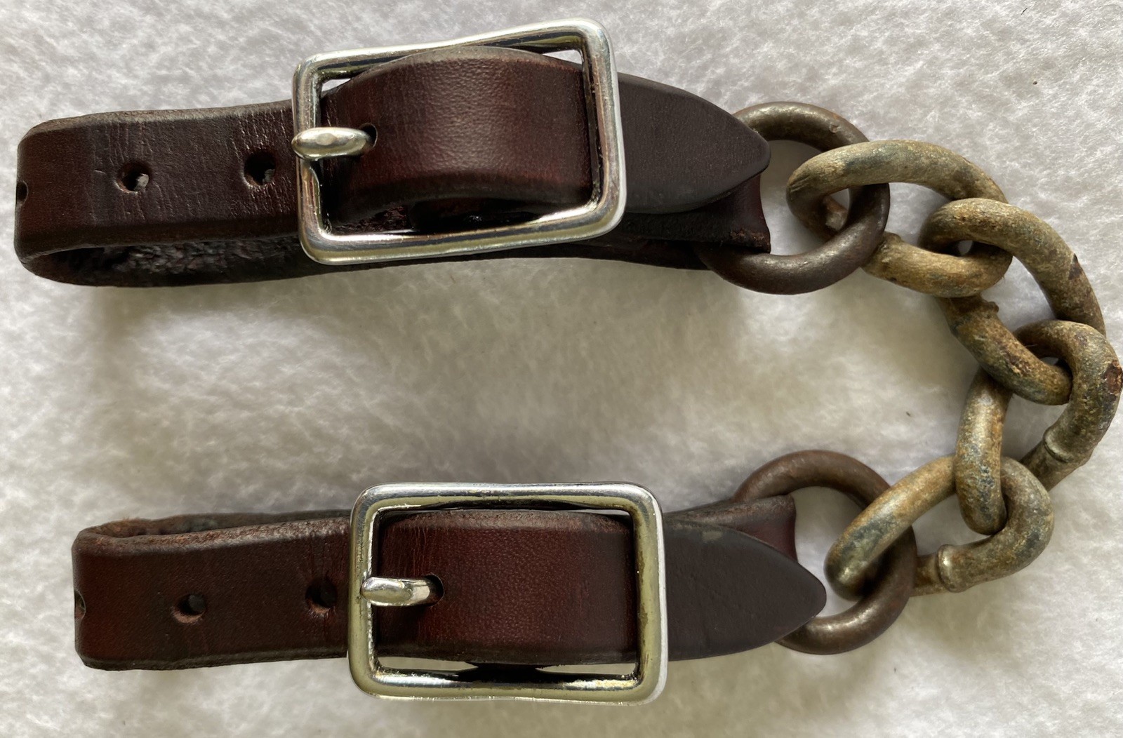 CHEANEY Cowboy Large 4 Link Leather Curb Chain~High QUALITY