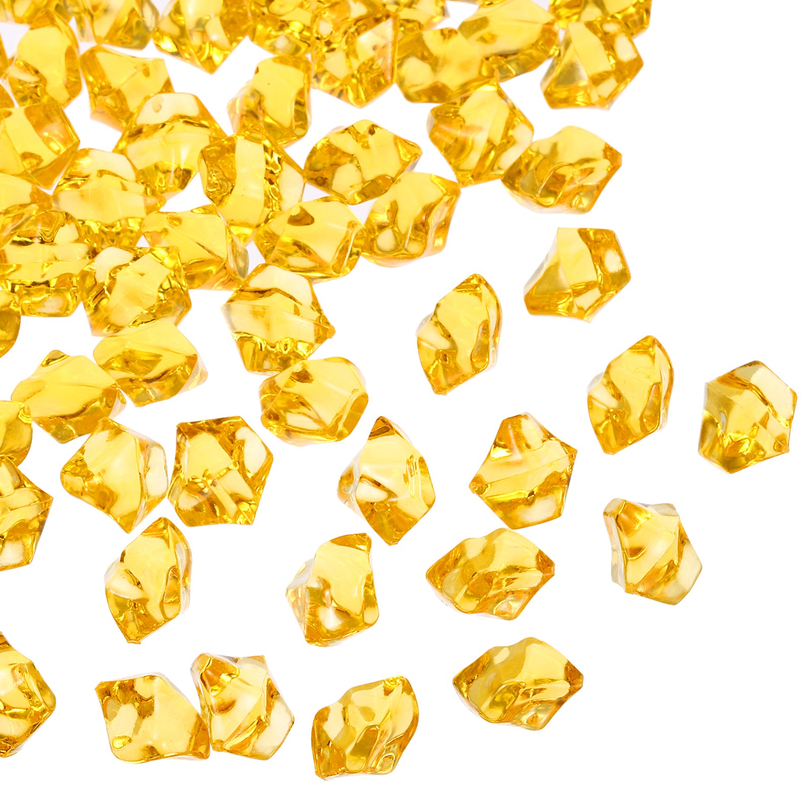 2500pcs Fake Ice Rocks Acrylic Orange Fake Crystals Ice Diamonds