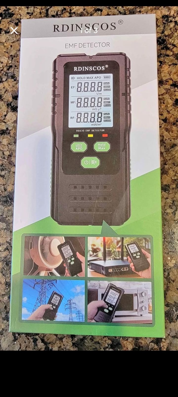 EMF Detector Meter Rechargeable Digital Electromagnetic Field Radiation