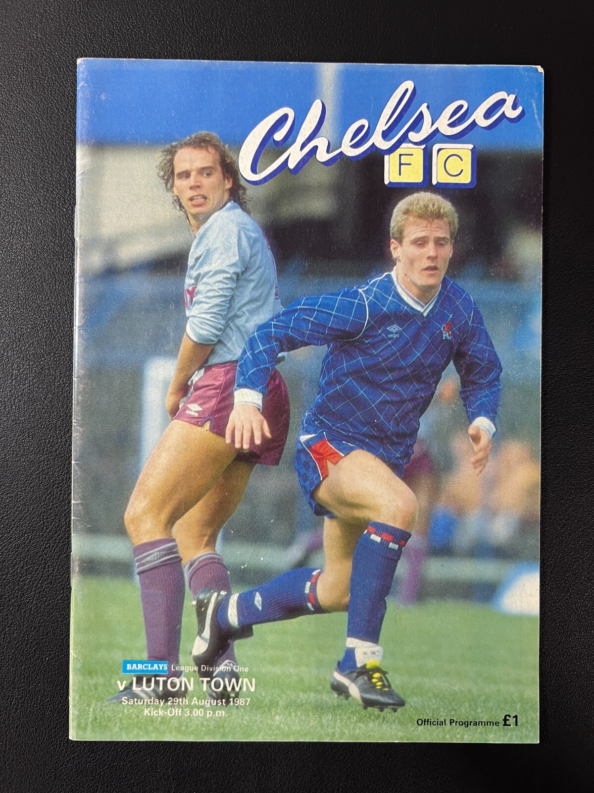 Vintage 1987 Chelsea FC Barclays League Division One vs Luton Town Magazine