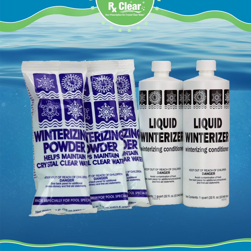 Rx Clear Swimming Pool Winter Chlorine Free Closing Kit Up To 30,000 Gallons