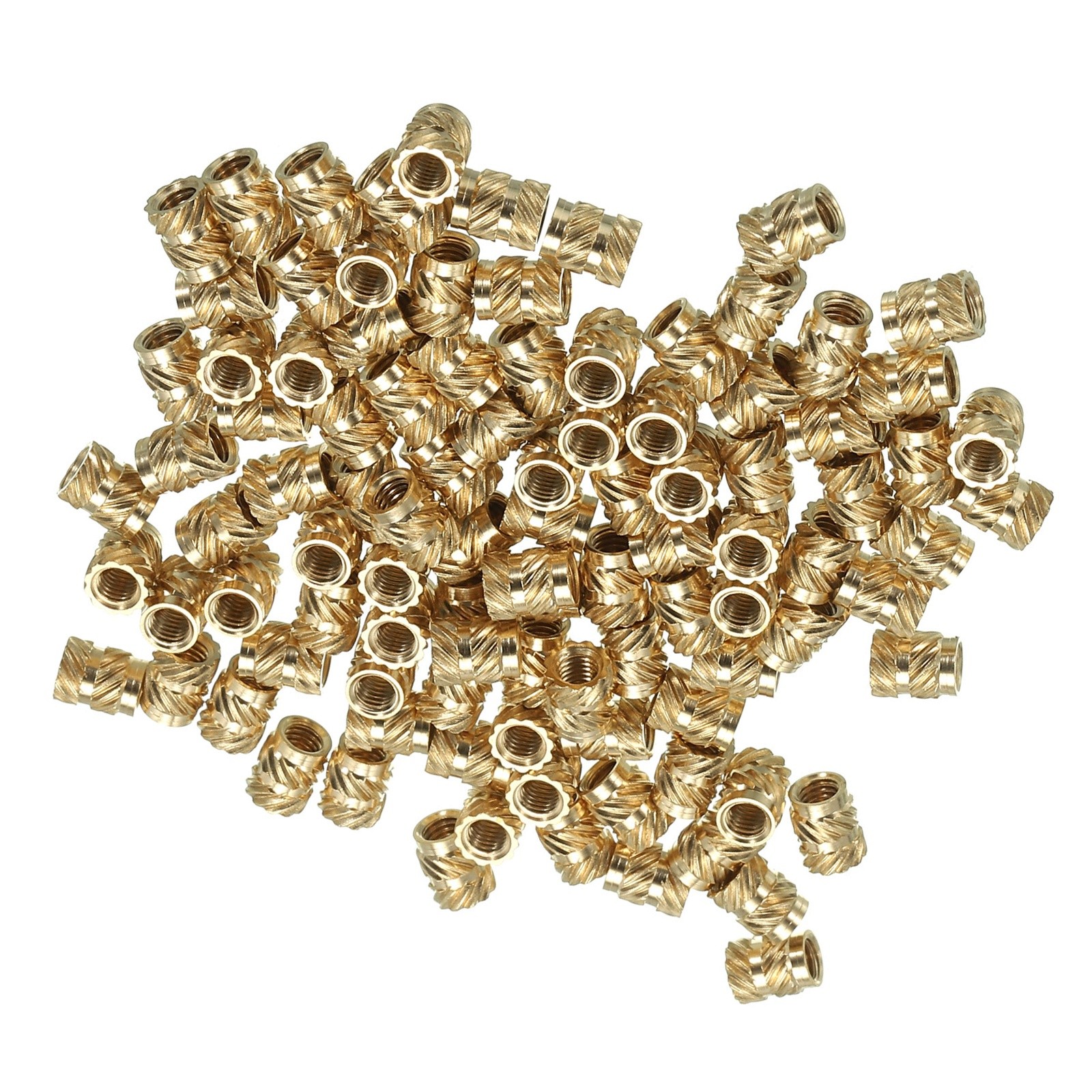 M3 Threaded Inserts Brass Heat-Set 3D Printing Metric Knurled Nuts, 100 Pcs
