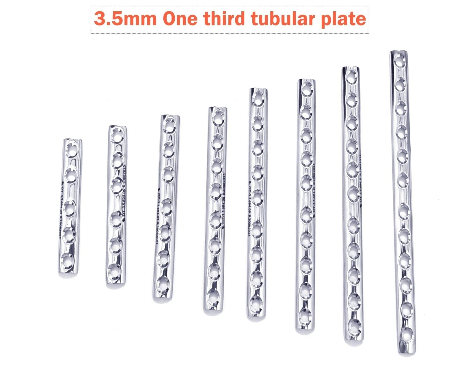 Veterinary one third tubular plate 3.5mm lot of 10pc