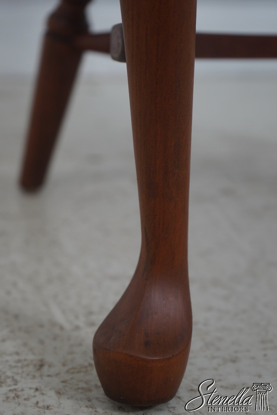L71863: Set of 6 Solid Cherry Brace Back Windsor Chairs