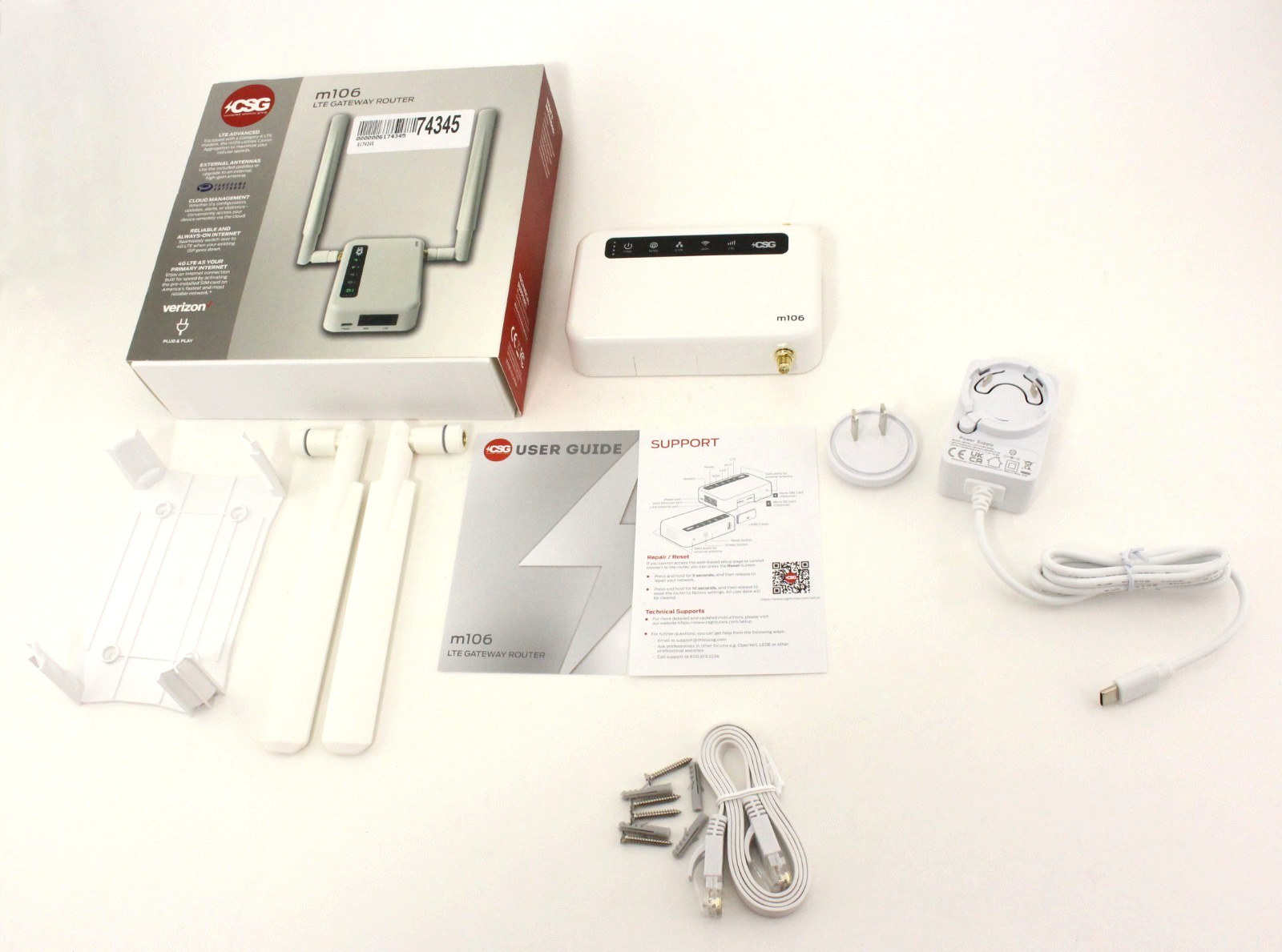 Connected Solutions Group CSG m106 Verizon LTE Wireless Gateway Router; 6174345