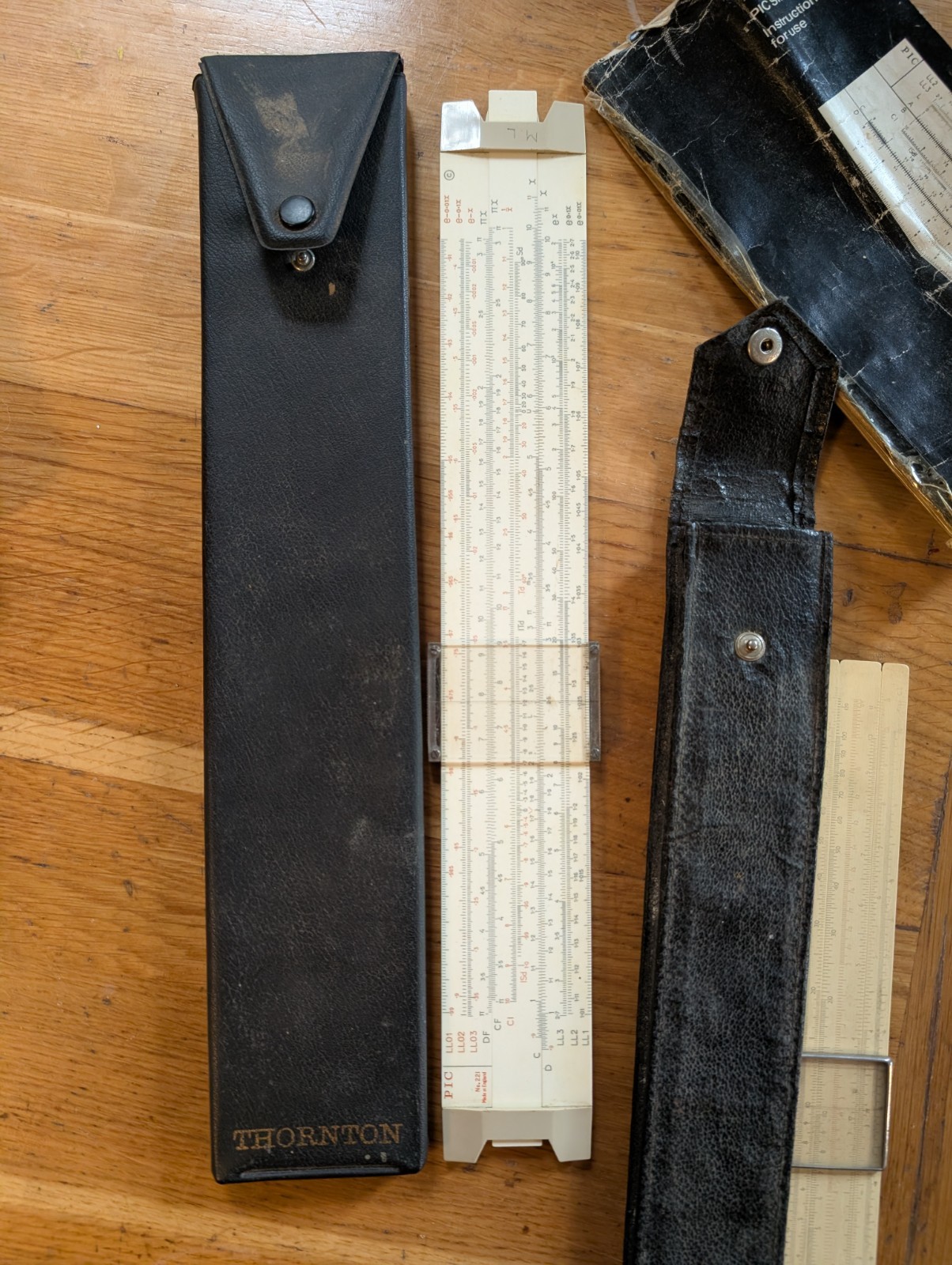 Vintage British Thornton P221 with Case and Instructions + Blundell Slide Rules