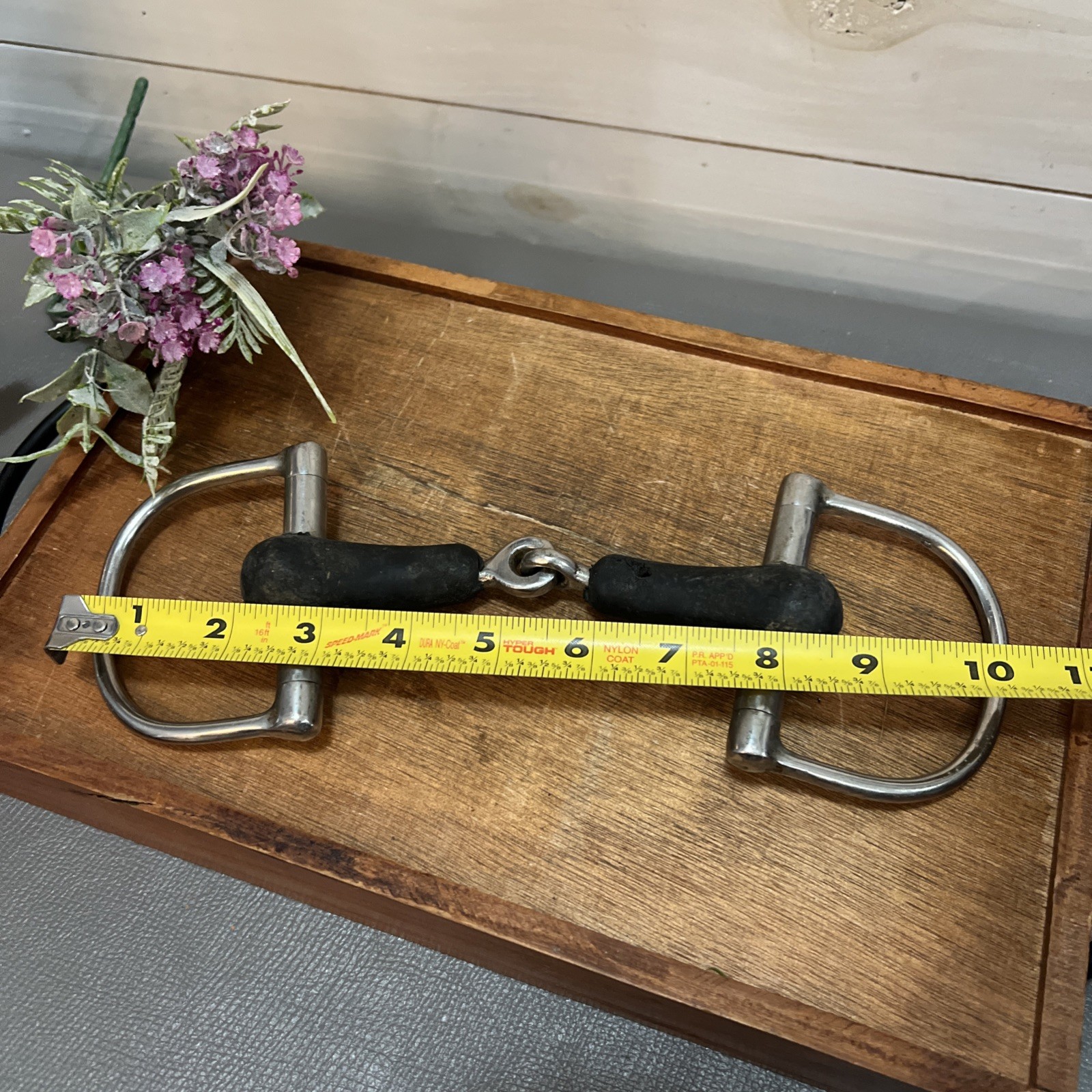 Korsteel Rubber D-ring Single Jointed Snaffle Bit 5"