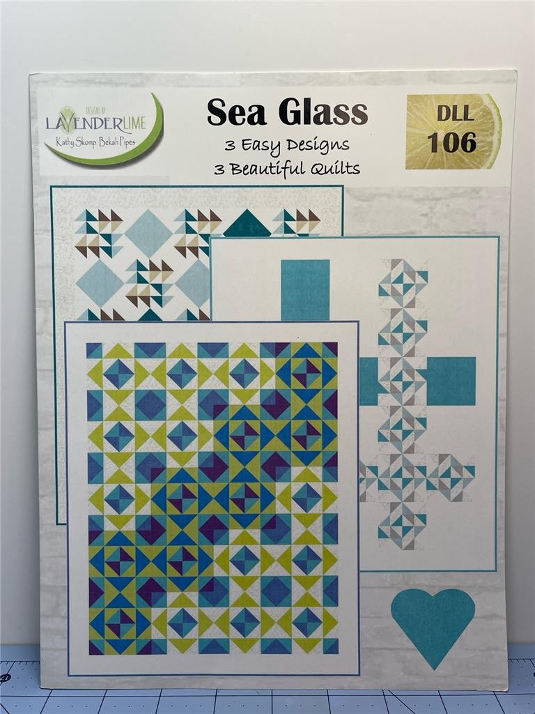 LAVENDER LIME Quilt Pattern SEA GLASS 3 Easy Designs 70.5" x 82.5" & 74.5" x 90"