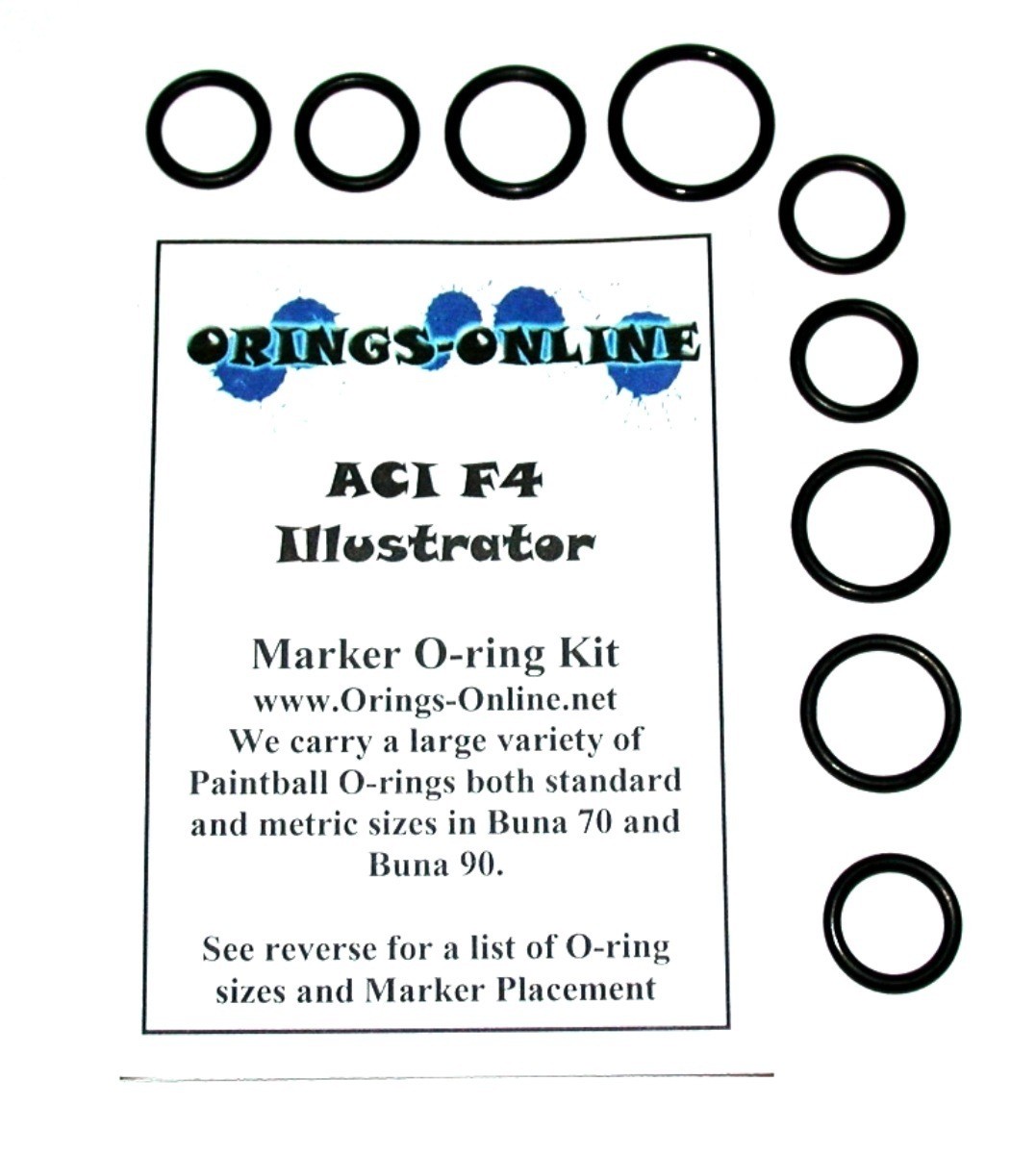 ACI F4 Illustrator Paintball Marker O-ring Oring Kit x 2 rebuilds / kits